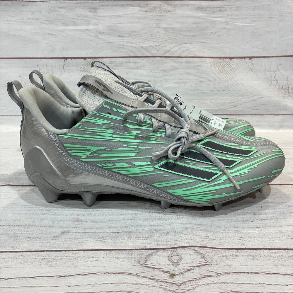 Adidas Adizero 12.0 Flash Football Cleats Gray Green 13.5 IG9573 NEW